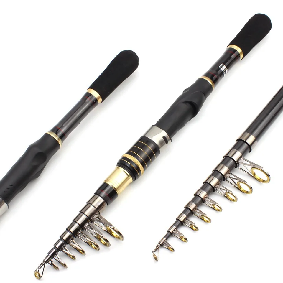 Caña telescópica Power M – Fibra carbono y guías cerámica surfcasting