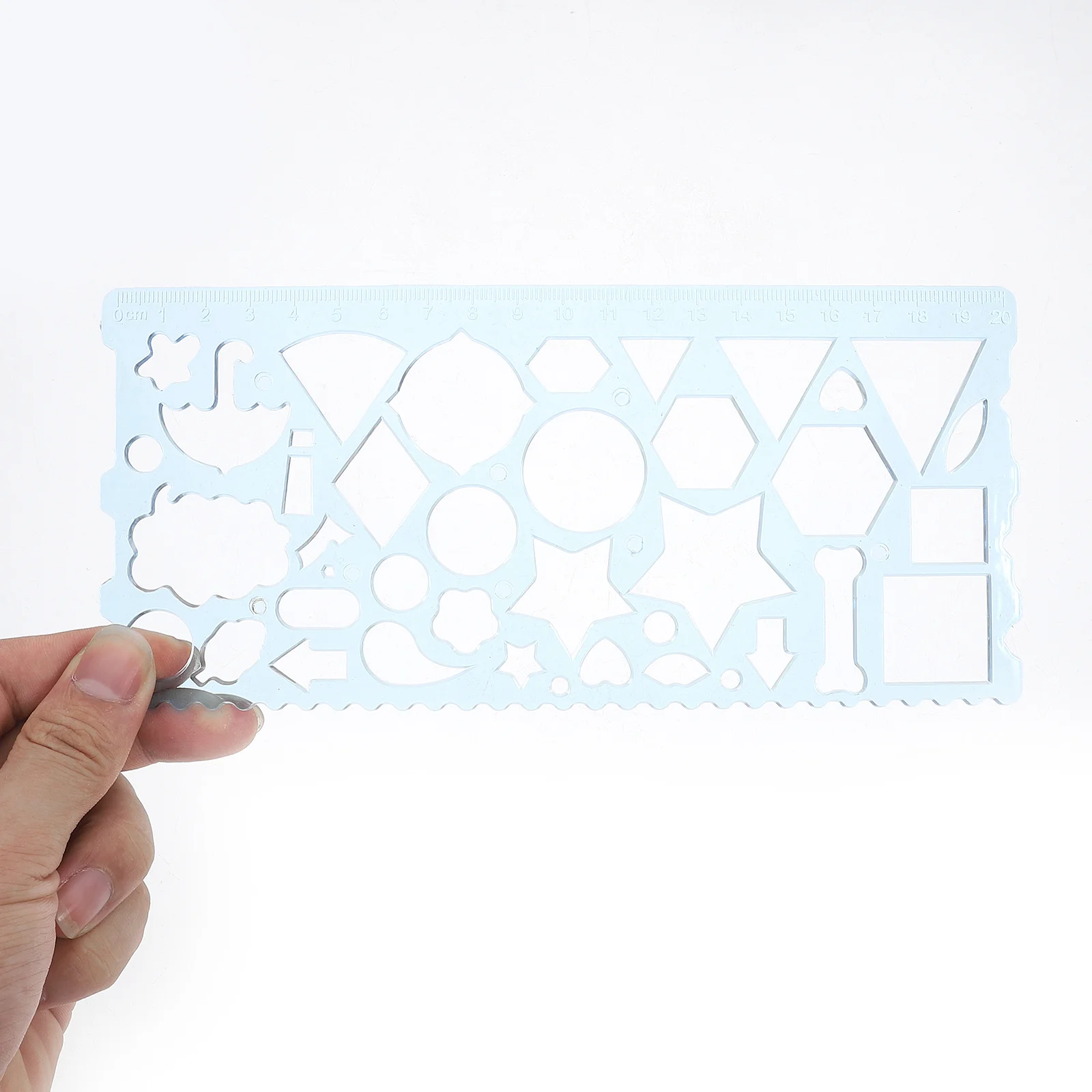 

2Pcs Geometric Drawing Measuring Template Stencils Plastic Drawing Tools Multi Functional for Architecture School Office