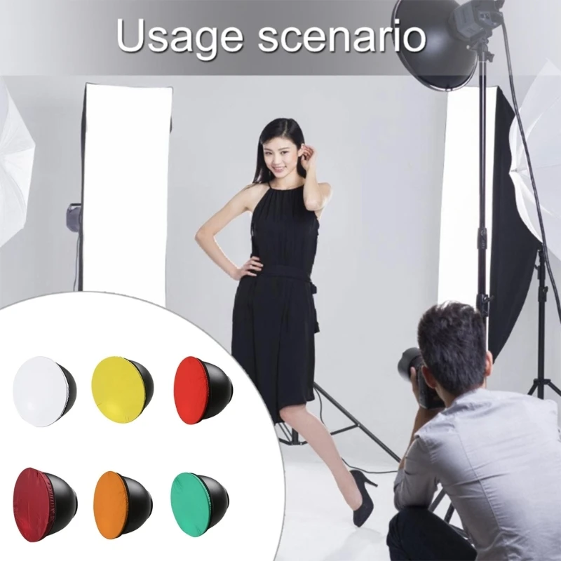 Diffuseur lumière douce chaussette Studio support stroboscopique réflecteurs Standard photographie clignotant 18cm couverture