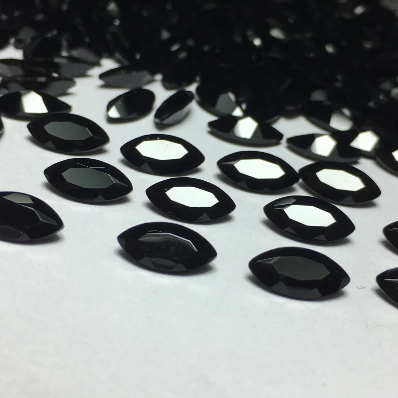 

3x6 мм ~ 4x8 мм черный оникс агат маркиза граненая огранка свободные драгоценные камни на складе