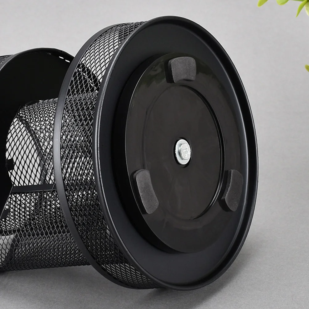 

Iron 360 Degree Rotating Pencil Holder Desktop Pen Organizer Makeup Brush Container Stationery Storage Organizer for Classroom