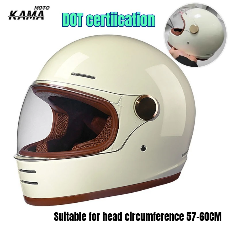 

DOT Certiication New Casco Capacetes Motorcycle Vintage Motocross Helmet Face Scooter Helmets Motorsiklet Kask
