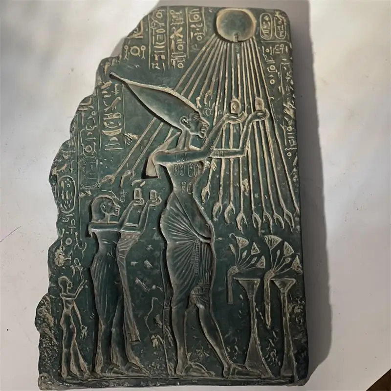 Replica of Ancient Egyptian Statue Atun Akhenaten Historical Relief Art