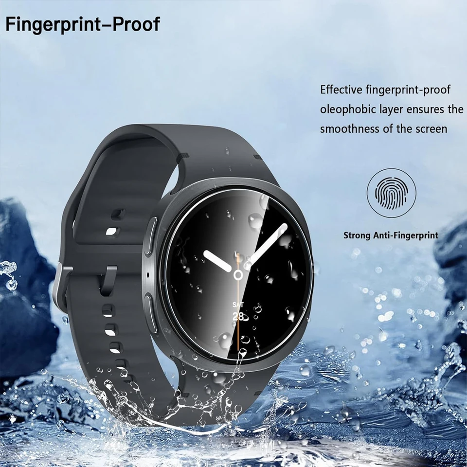 Vidrio Templado para Samsung Galaxy Watch 8/8 Classic 46mm 44mm 40mm Protector de Pantalla HD Película Hidráulica Galaxy Watch8 Protector 2