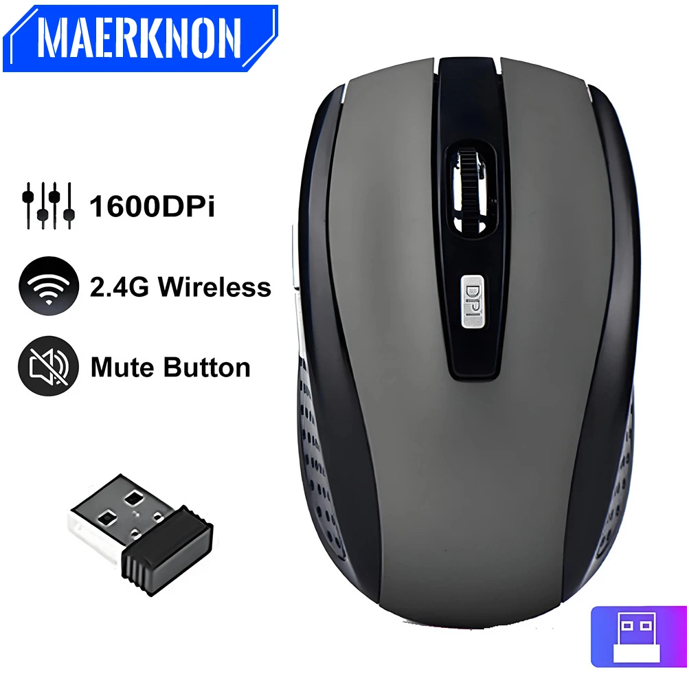 Беспроводная игровая мышь Bluetooth 2,4 ГГц, портативная эргономичная мышь, тонкая мини-бесшумная мышь, игровая мышь DPI1600 для ПК MacBook