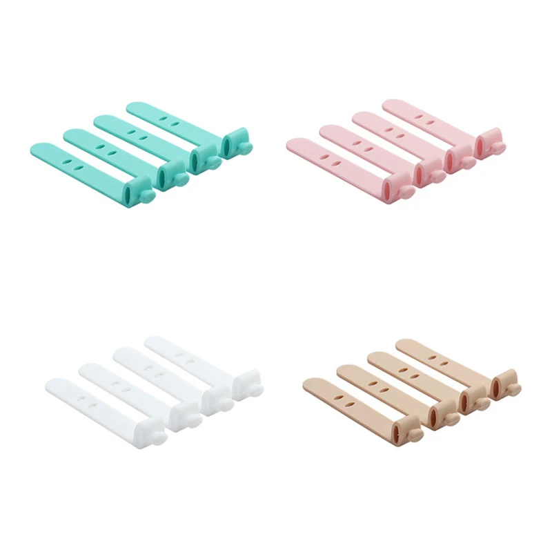 20/4/1 Pcs Silicone Cable Ties Wire Cord Organizer Earphone Management Wrap Straps for Bundling Desk Cable Cords & Wires Winder