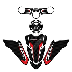 Per Honda CBR650R 2019-2022 3D Carbon-look Triple Yoke Defender Sticker protezione del Pad del serbatoio laterale