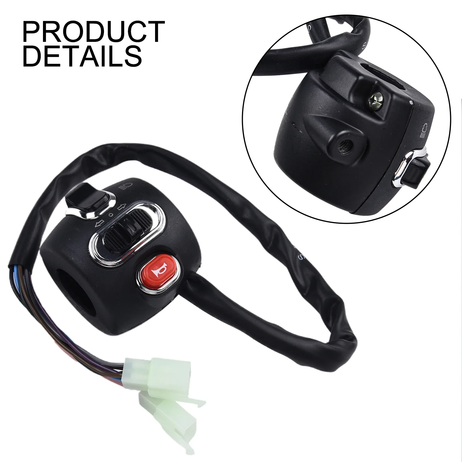 

Ebike Brake ABS + Rubber Electric Scooter Speed Throttle Suitable for 12V 72V E Bikes Headlight Turn Signal Horn