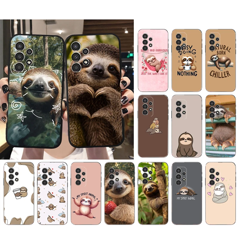

Phone Case For Samsung A17 A55 A16 A56 A35 A15 A53 A54 A33 A34 A25 A05S A52 A52S A07 A26 A06 Sloth