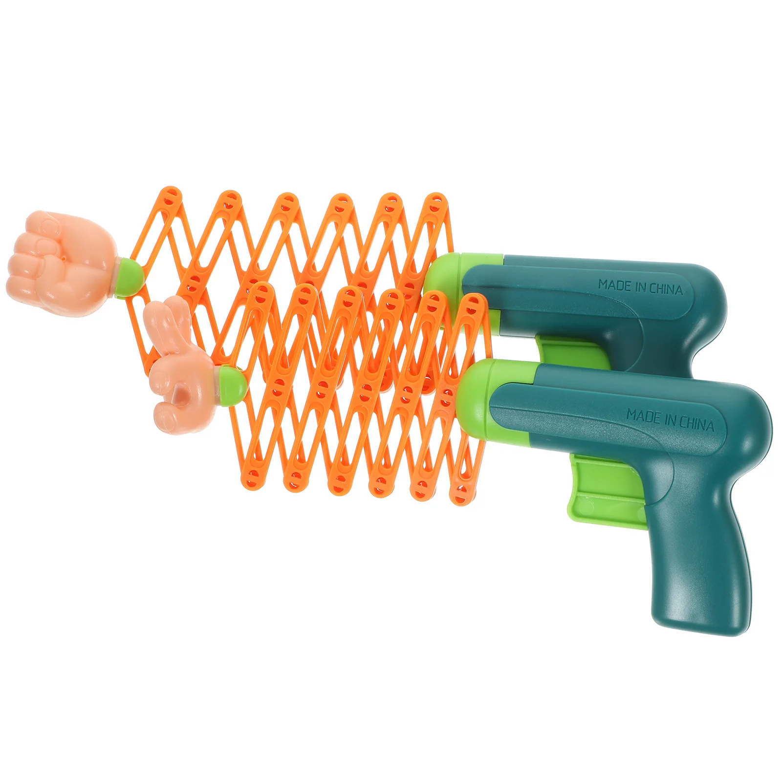 2 Pcs Retractable Fist Toy Kids Prank Spring Telescopic Toys Office Birthday Party Prop Plastic Trick Plaything Stress Fists