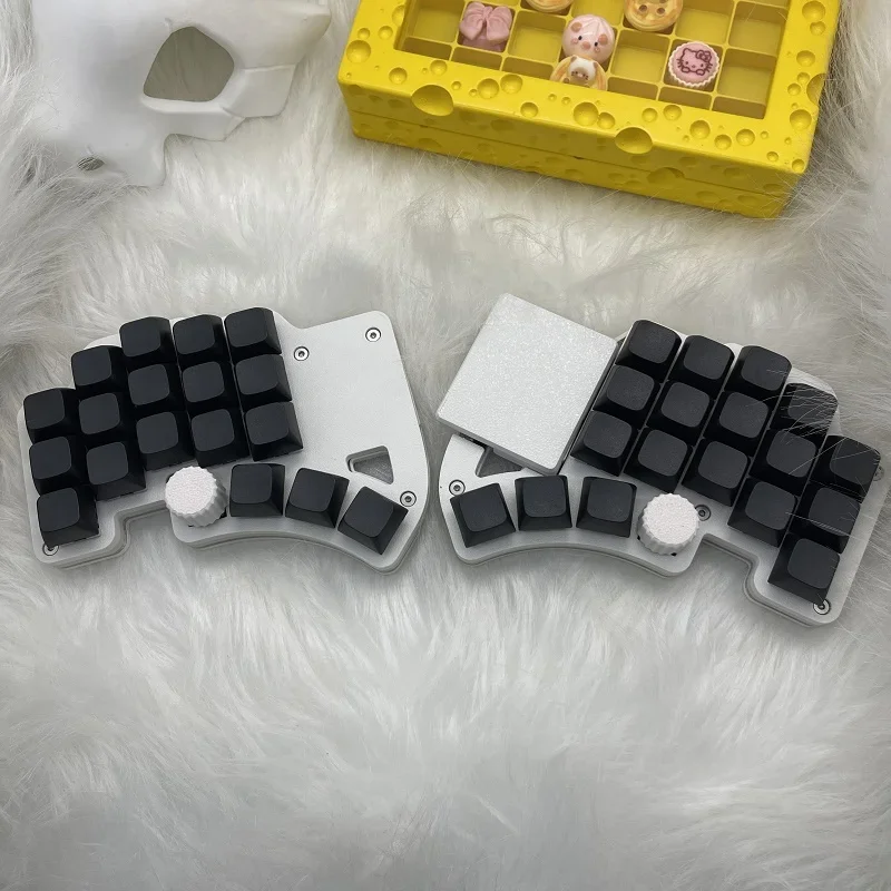 Разделенная клавиатура Dilemma 35, проводная, однорежимная, поддерживает сенсорную панель в флаконе, набор игровых механических клавиатур RGB с возможностью горячей замены