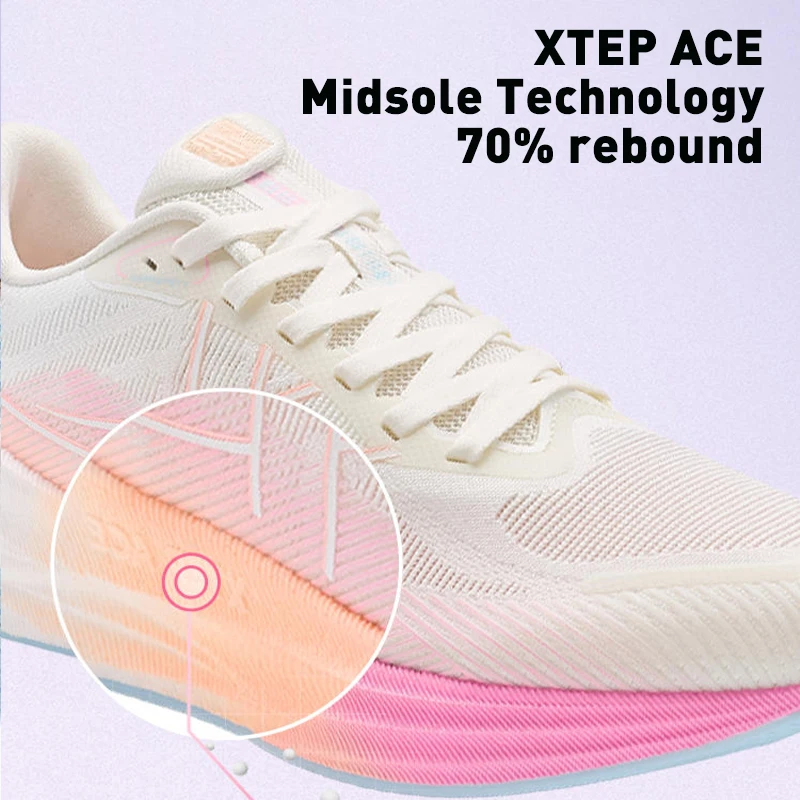 Xtep Ultra Fast 5.0 Running Shoes For Women 2024 Spring Breathable Sports Shoes Jogging Street Style Sneakers 976118110043