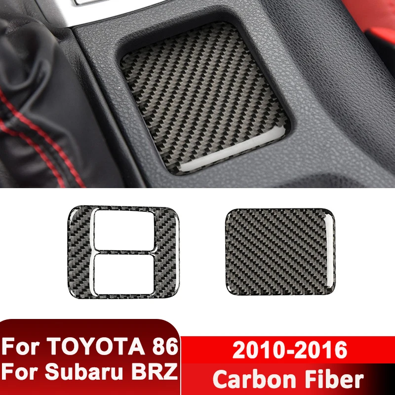 

For TOYOTA 86 For Subaru BRZ 2010-2016 Carbon Fiber Car Seat Heating Buttons Switch Control Panel Trim Cover Decorative Sticker