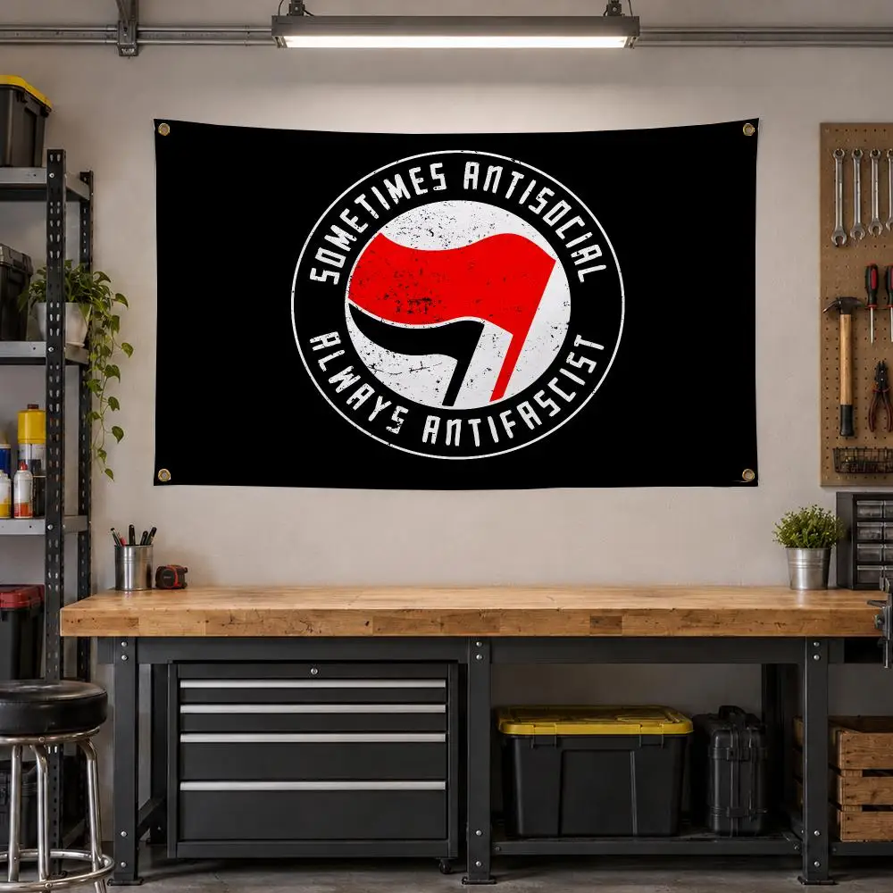 Cause Anti-Fascist Alliance Activism Flags Personalized Banner Flag Room Dorm Camping Picnic Garage Bar Outdoor Wall Decor