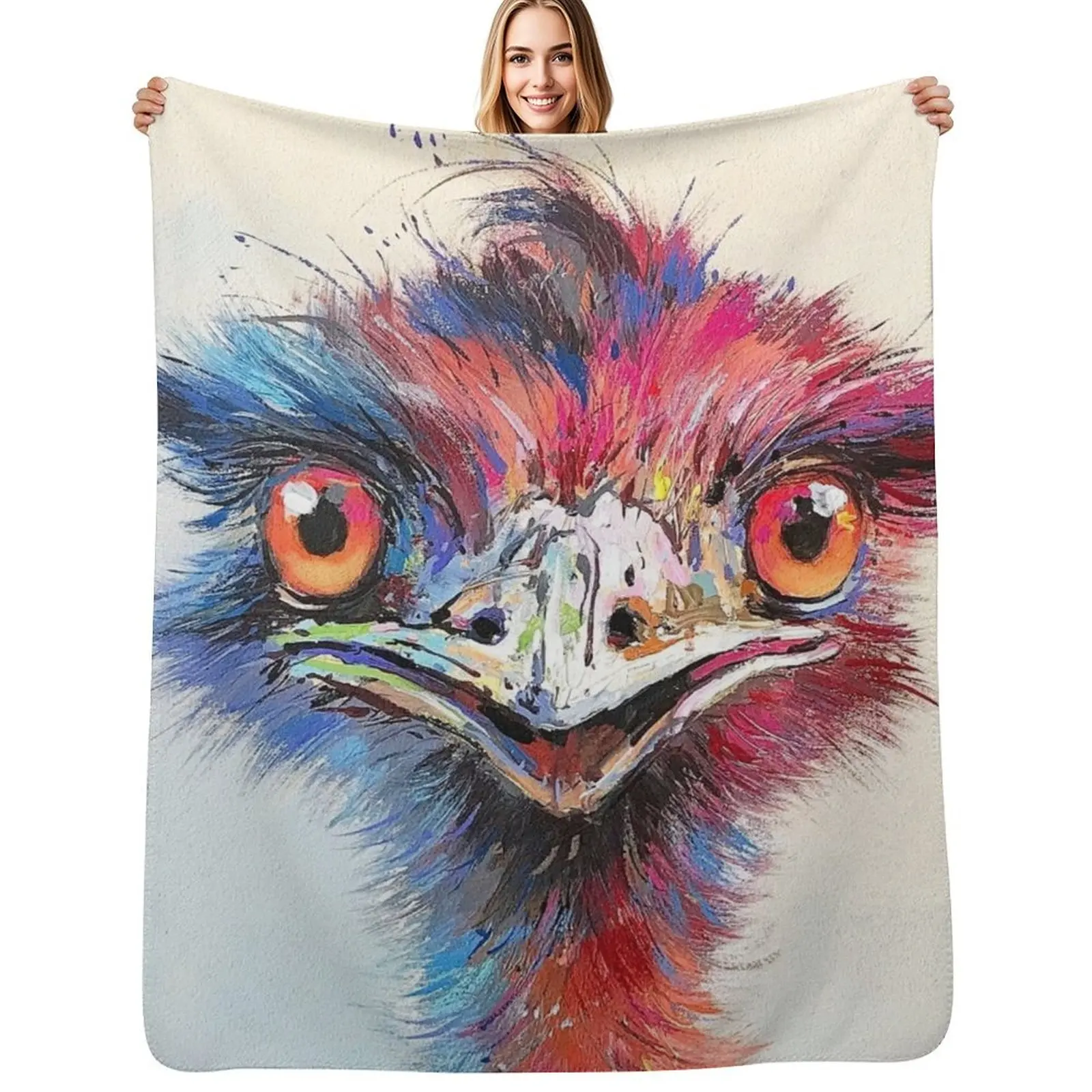 Australian Emu - 73 Throw Blanket Hairy Luxury Brand Personalized Gift for babies For Baby Shaggy Blankets