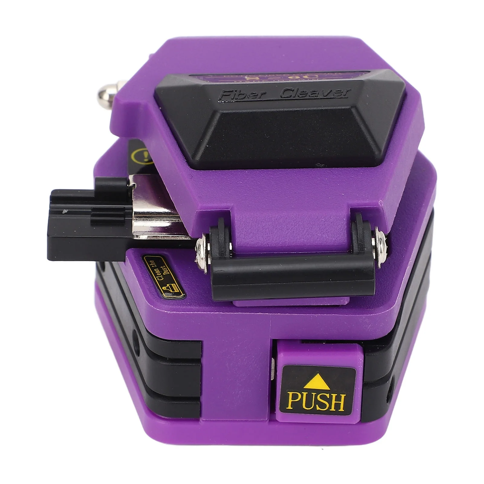 Fiber Optic Cleaver High Accuracy Optical Cable Cutter Tool 16 Cutting Points 48000 Times Hot Melt Cold Connection Purple