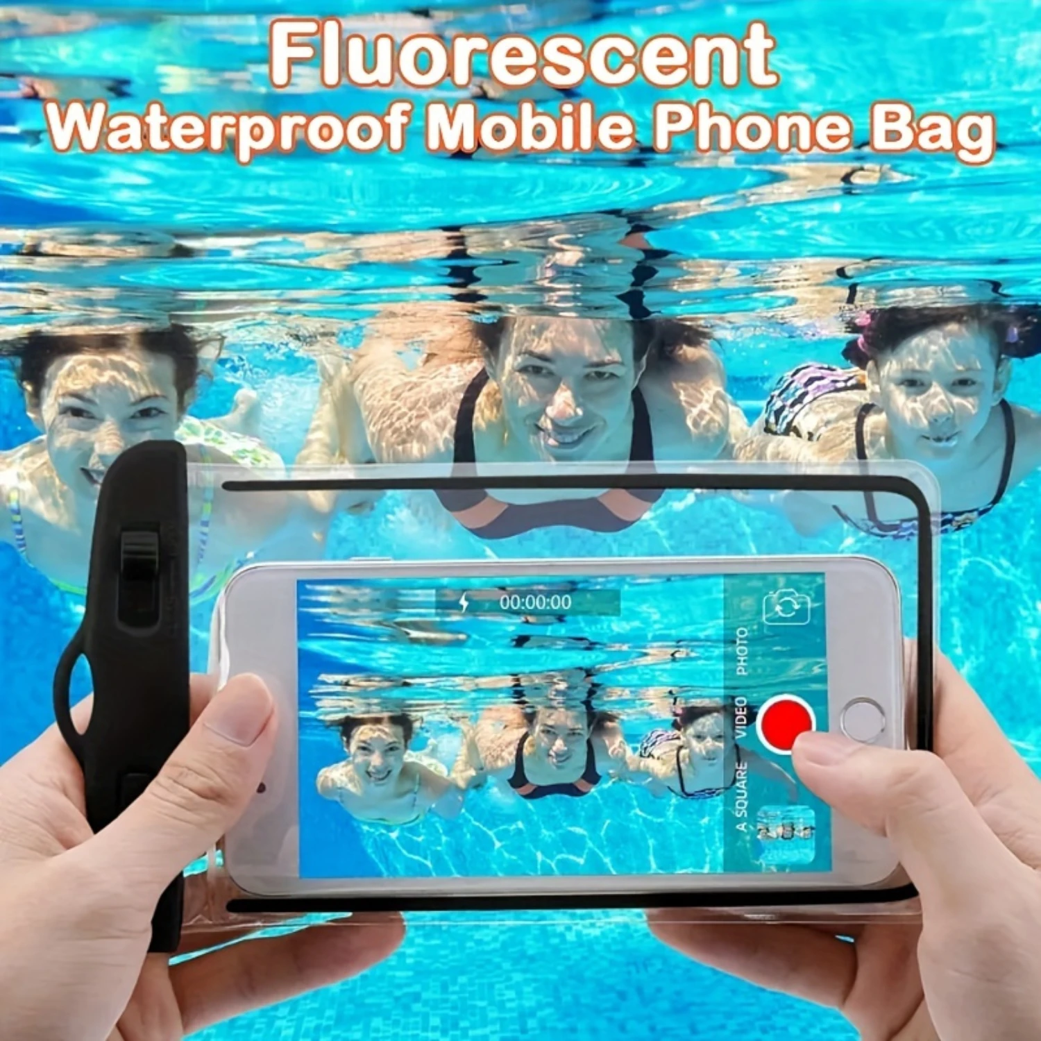 Waterproof Mobile Phone Pouch 1pc/2pcs - Universal Fluorescent Underwater Case for Swimming, Diving, Surfing - Secure Dry Bag fo