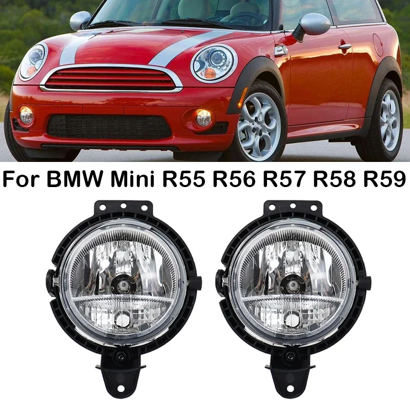 Car Front Bumper Fog Light Fog Lamp Without Bulbs 63172751295 For BMW Mini R55 R56 R57 R58 R59 Cooper Foglamp Accessories