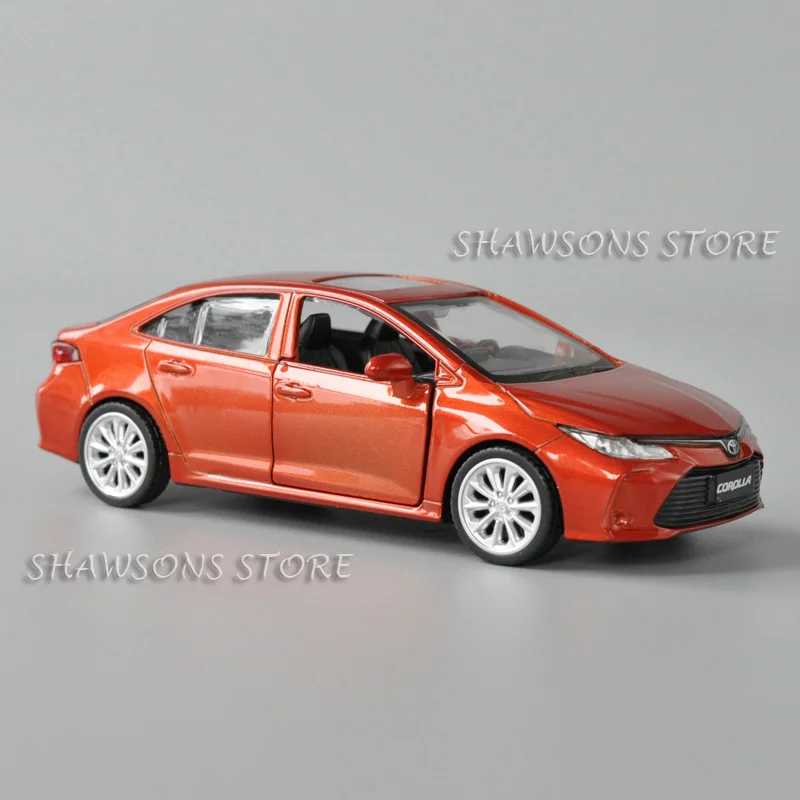 1:43 Scale Diecast Metal Model Car Toys Toyota Corolla Miniature Replica Pull Back Collection