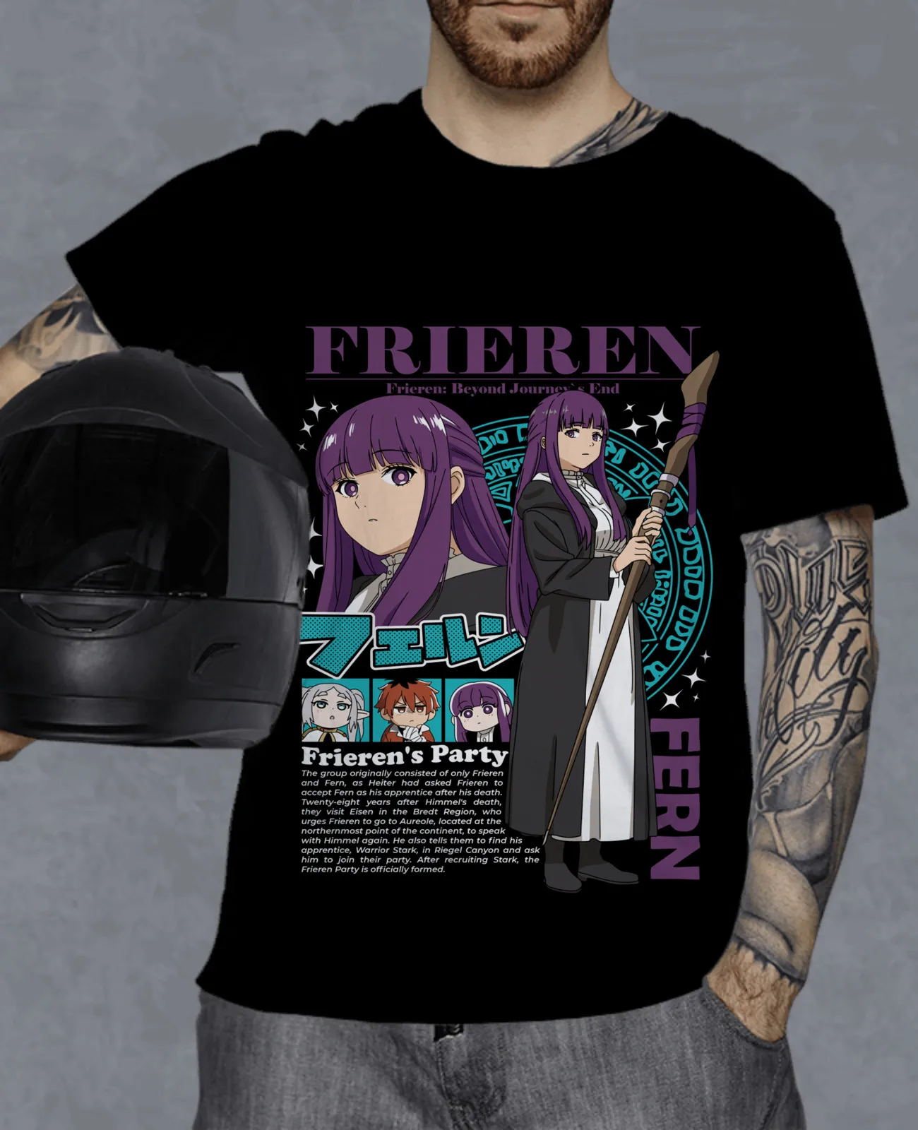 Frieren T-Shirt Beyond Journey's End Fern Stark Girl Anime Gifts Shirt All Size