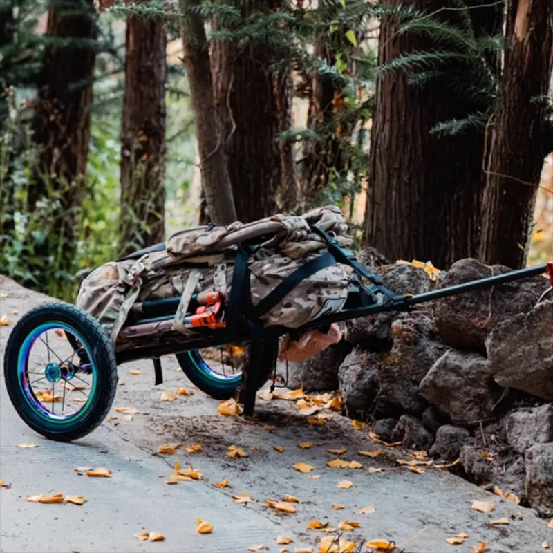 Carbon Fiber Outdoor Hiking Bicycle Trailer Lightweight Portable Foldable Universal Large Capacity Camping Bicycle Trailer