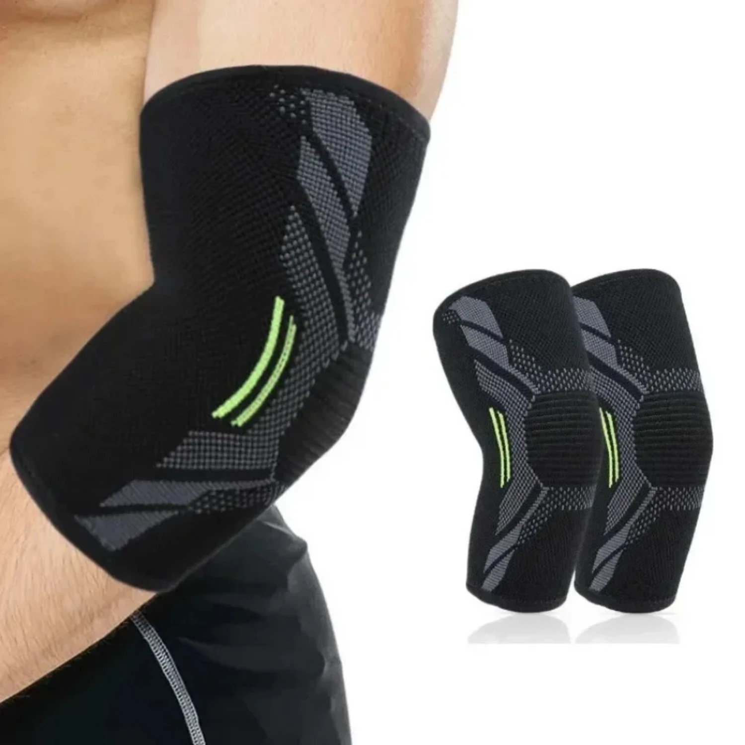 Hot selling Elbow Nylon Knitted Breathable Compression Elbow Support Protective Sports Gym Basketball Tennis Elbow Protector