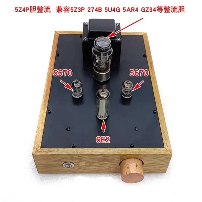 AIYIMA SMSL 6N3 6H3N 5670 SRPP Tabung Vakum Preamp 5Z4P Penyearah Tabung 6E2 Indikasi Mata Kucing Preamplifier Amplifier Audio