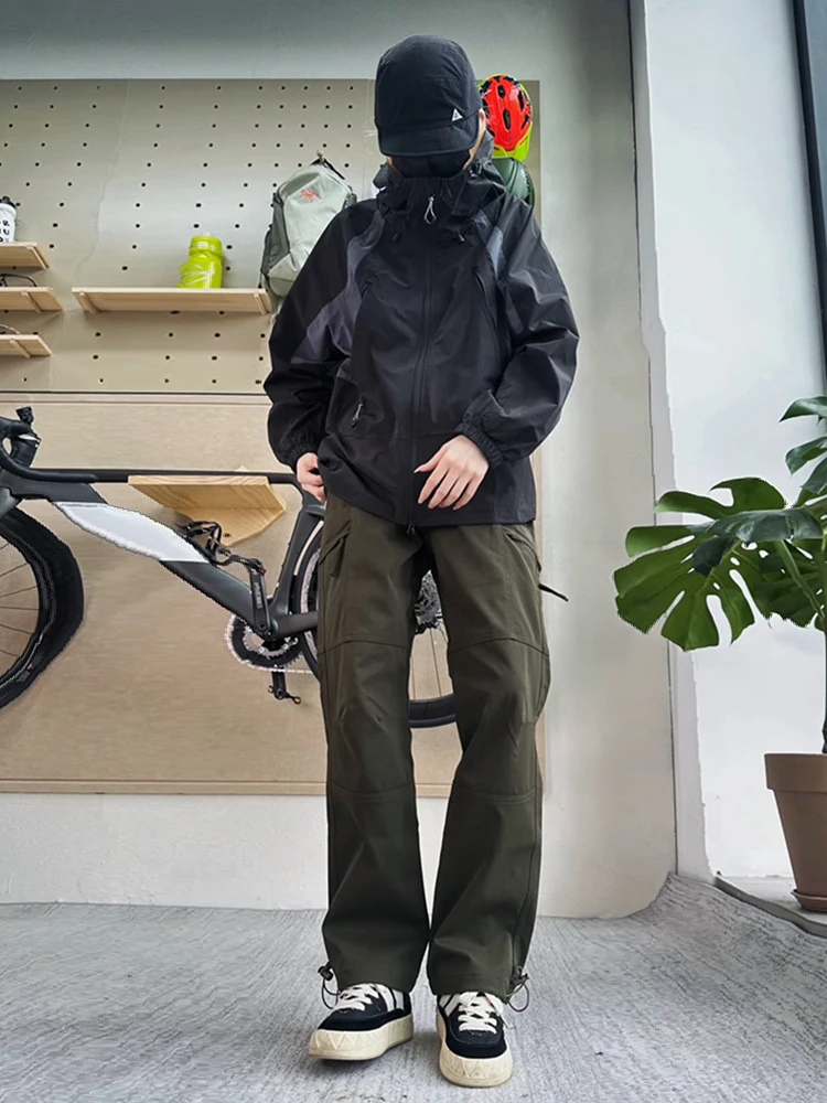 

American Military een Work Pants Men's Straight Leg Spring Autumn Outdoor Waterproof Climbing Trousers High Waist Loose Fit