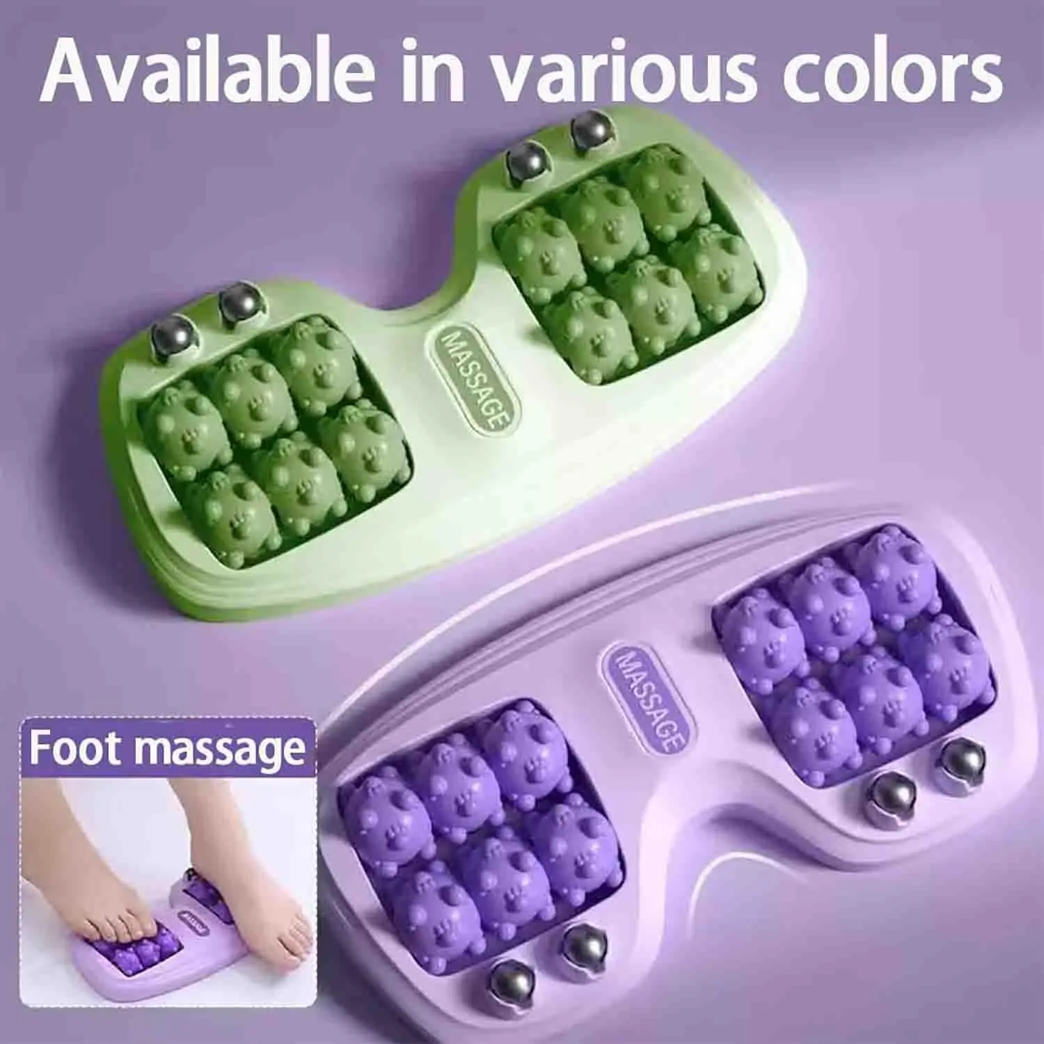 

【Облегчение глубоких тканей】Портативный роликовый массажер для ног — двойной массаж мышц для дома/офиса, снятие боли и стресса