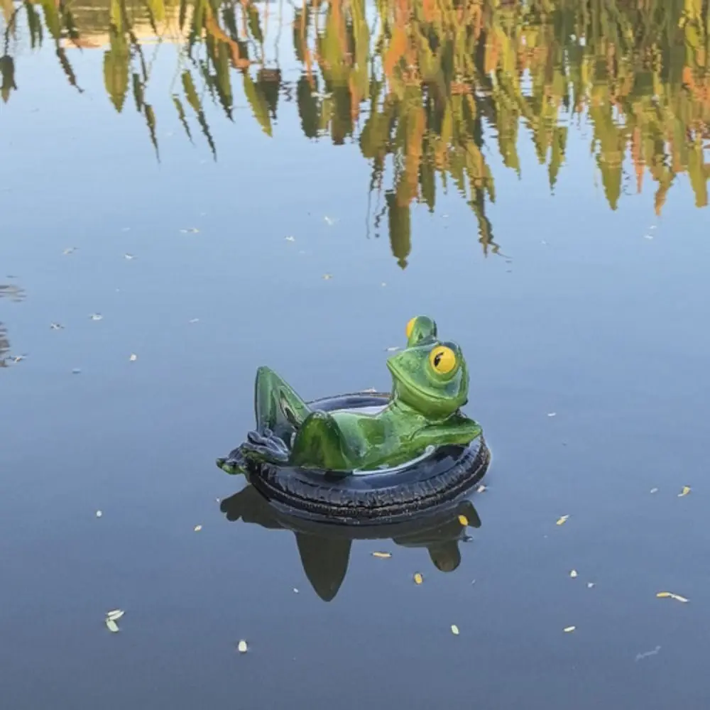 

Garden Decor Resin Frog Statue Cute Cartoon Miniatures Figurine Waterproof Animal Sculpture Yard