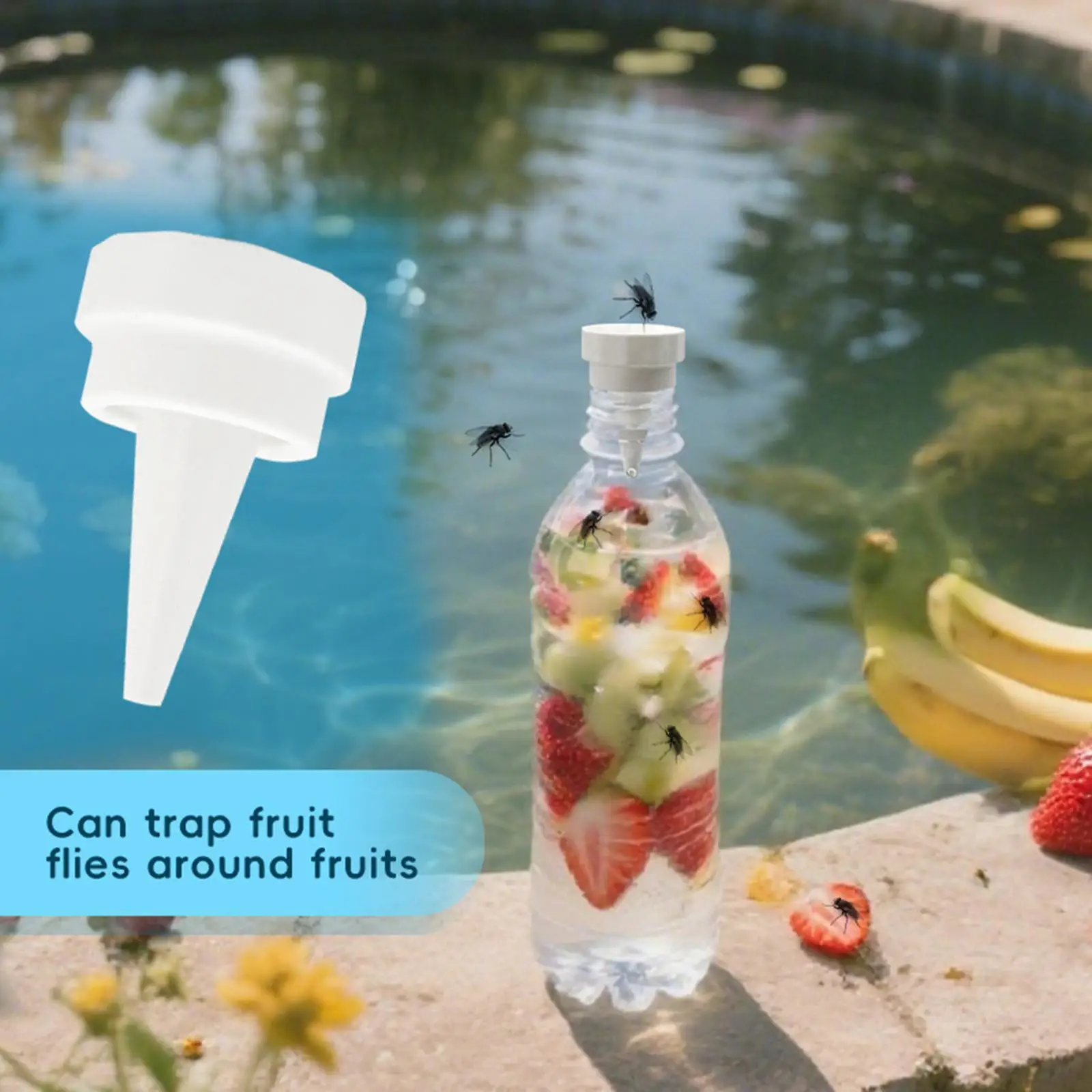 Armadilha para moscas de frutas, cozinha, resistente a quedas, leve, coletor de moscas