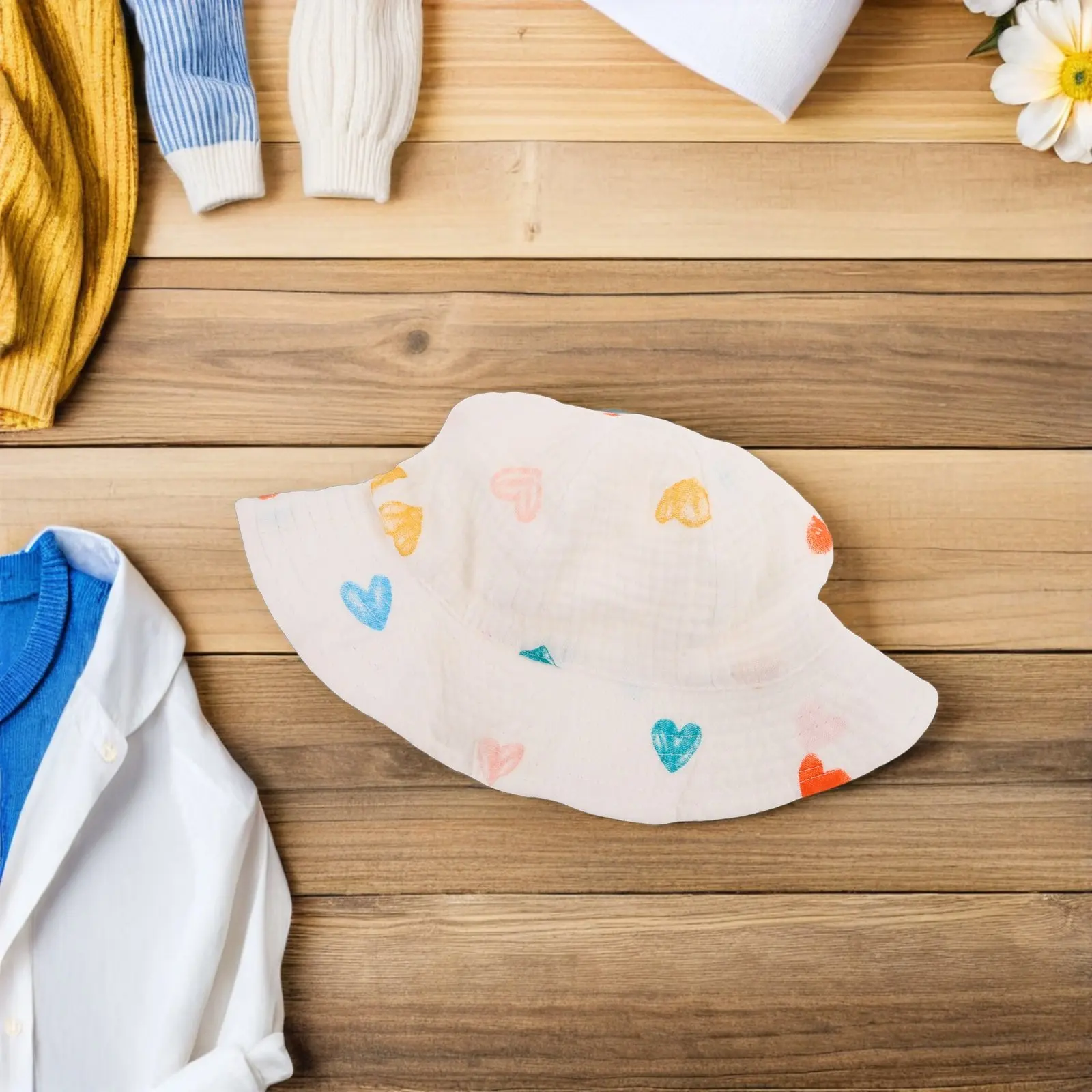Gorro de algodón suave y transpirable para bebés, gorro de pescador para recién nacidos, niños pequeños, para playa, viajes, protección solar, gorro para bebés y niños pequeños.