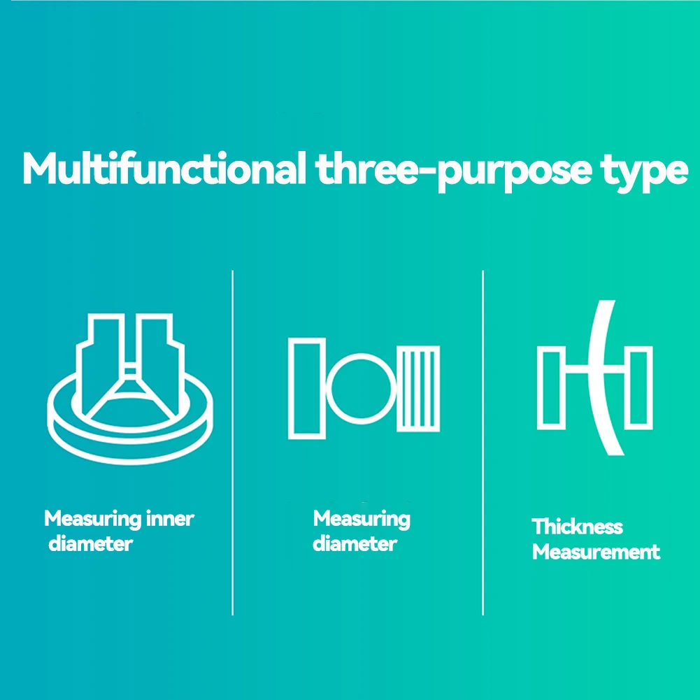 A43T 0-25 مللي متر مقياس الفرجار الرقمي للمجوهرات ، شاشة ديجيتال إلكترونية صغيرة ثلاثية الاستخدام حاكم قياس سمك الفرجار #6