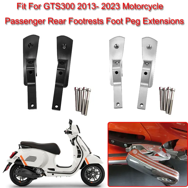 يصلح لفيسبا GTS300 GTS300 2013 14 15 16 2022 2023 دراجة نارية الركاب الخلفي مساند القدم ربط ملحقات Footpegs اكسسوارات #1