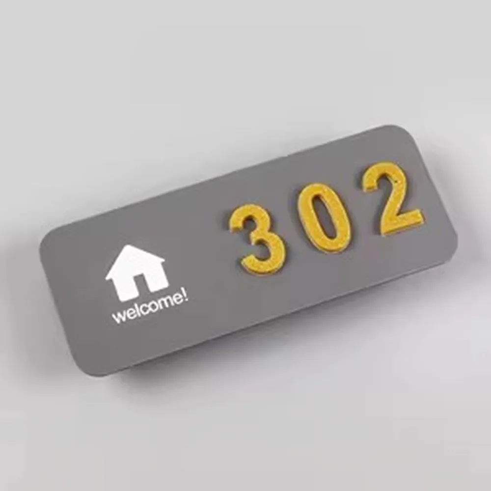 Newest Design Signage Doorplate Light Room Number Metal Sign For Hotel House Door Number Sign Light