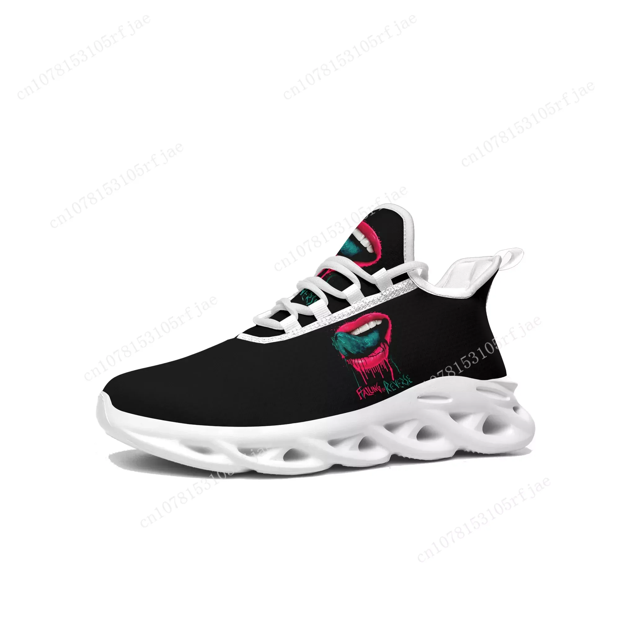 Falling In Reverse Flats Sneakers Heren Dames Punk Rock Band Sport Loopschoen Sneaker Lace Up Mesh Schoeisel Op maat gemaakte schoen