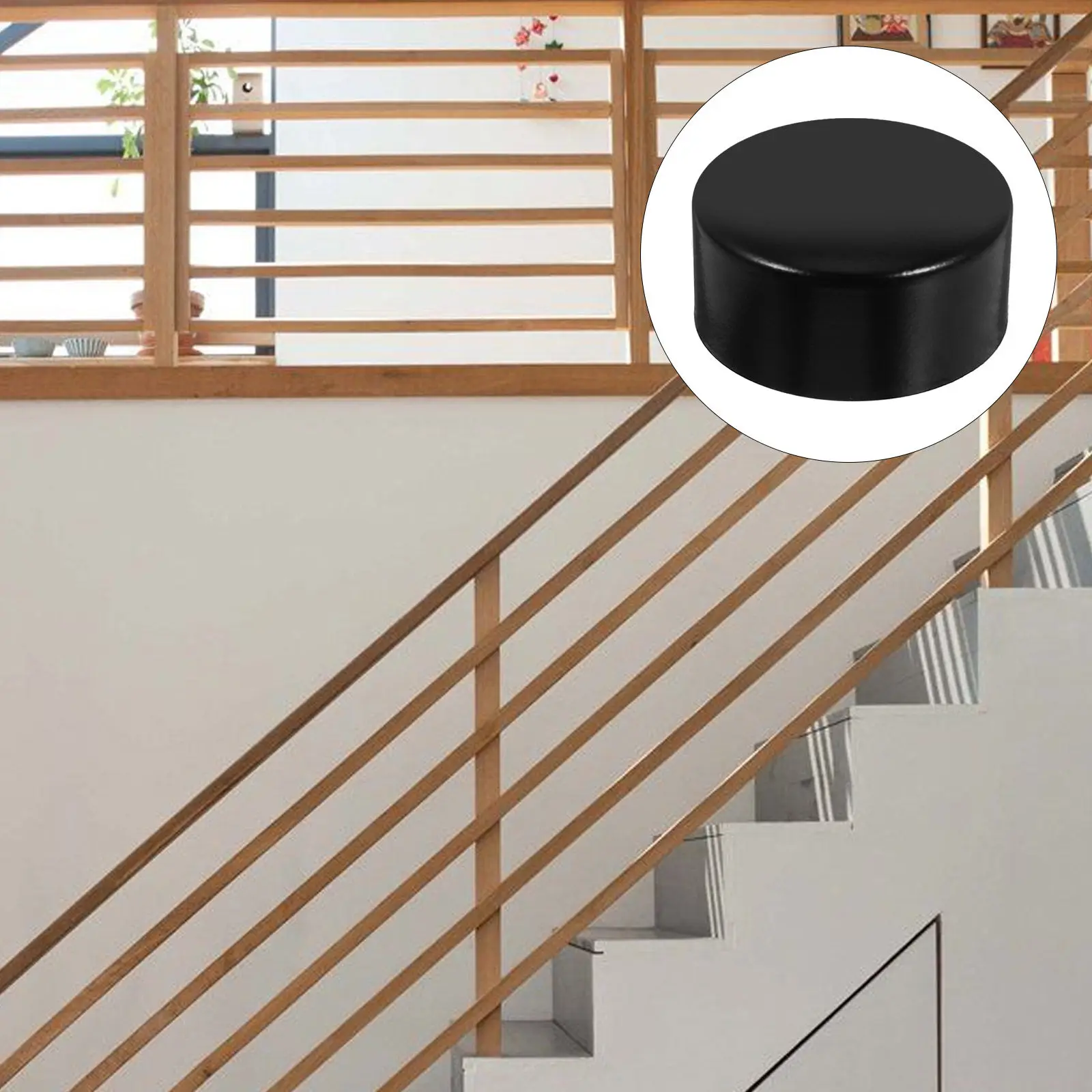2Pcs Handrail End Caps Stainless Steel Round Decorative Caps for Staircase Steps Deck Rail Protection Handrail Accessories