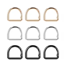 D-shaped Spring Ring 5PCS Multicolor D Ring Spring Key Hooks Keyring Clip Buckles for Keychain Hardware Pets Collar Accessories