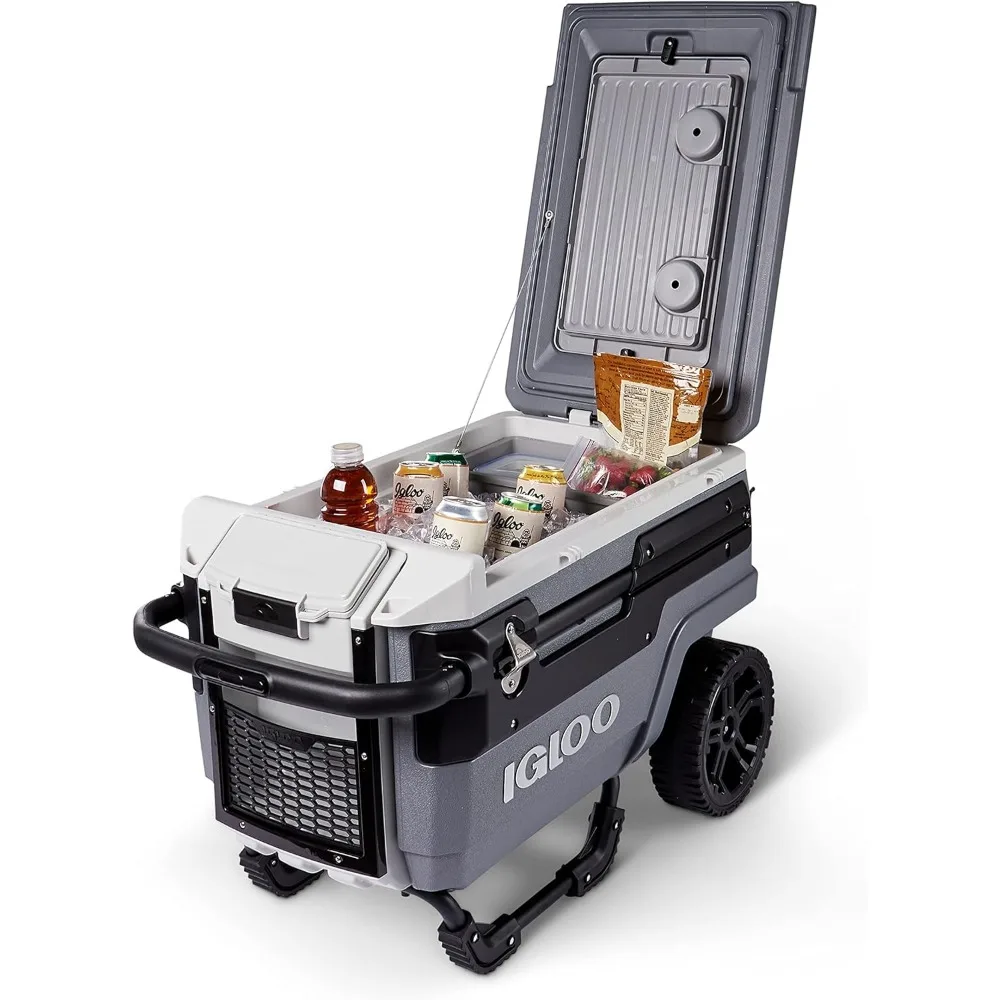 Premium Trailmate rodas Rolling Cooler, cinza, 70 Qt