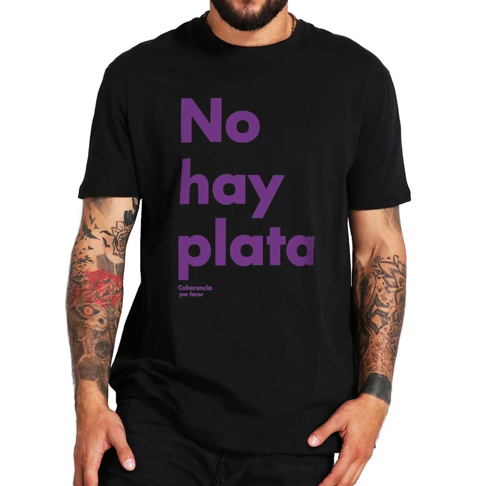 No Hay Plata Javier Milei  T Shirt 2023 Argentina President Fans Tshirts EU Size 100% Cotton Unisex O-neck Tee Tops