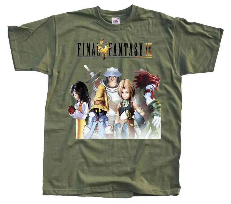 Final Fantasy IX,COMPUTER GAME, T-Shirt (YELLOW,BLACK,RED,KHAKI)All sizes S-5XL.