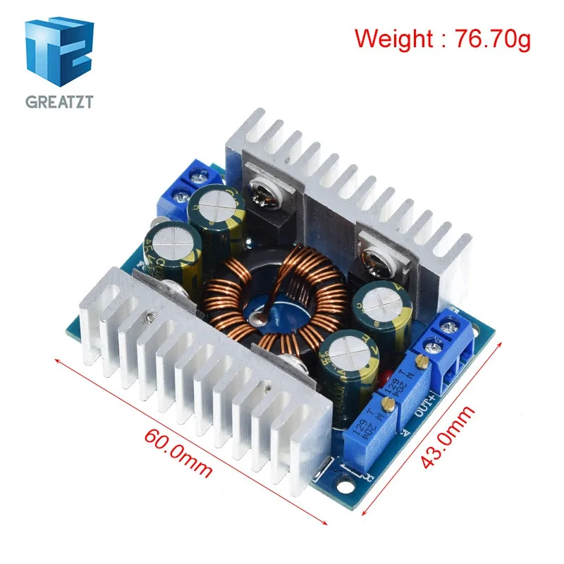 DC 5-30V to 1.25-30V 8A Automatic Step UP/Down Converter Boost/Buck Voltage Regulator Module Charger Power Converter DIY KIT