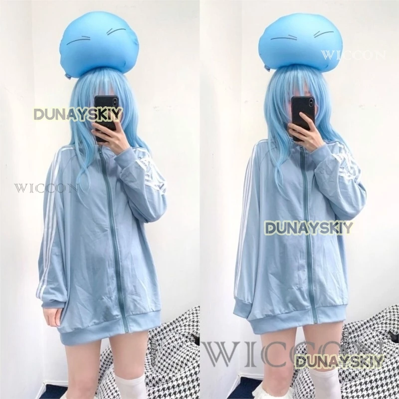 Rimuru Tempest Cosplay Anime That Time I Got Reincarnated As A Slime Costume Halloween Uniform Trench Wig Daily Set