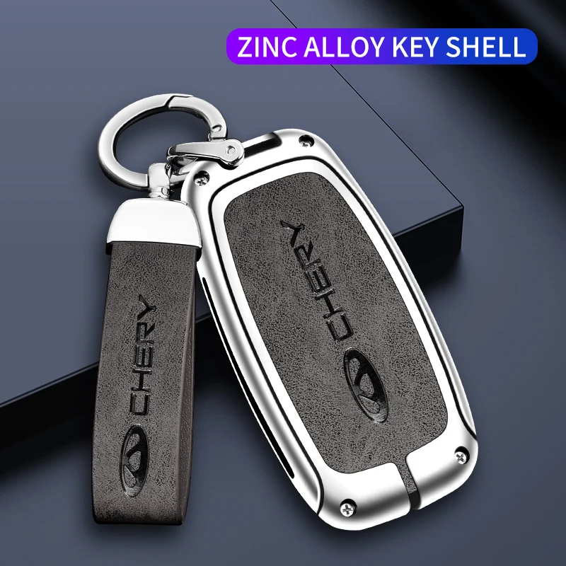 Car Key Case Shell Auto Emblem Keychain Ring For Chery Tiggo 7 PRO 5 2 2 3 8 5X 3X QQ Fulwin Arrizo A1A3 A5 T11 Amulet M11 Easta