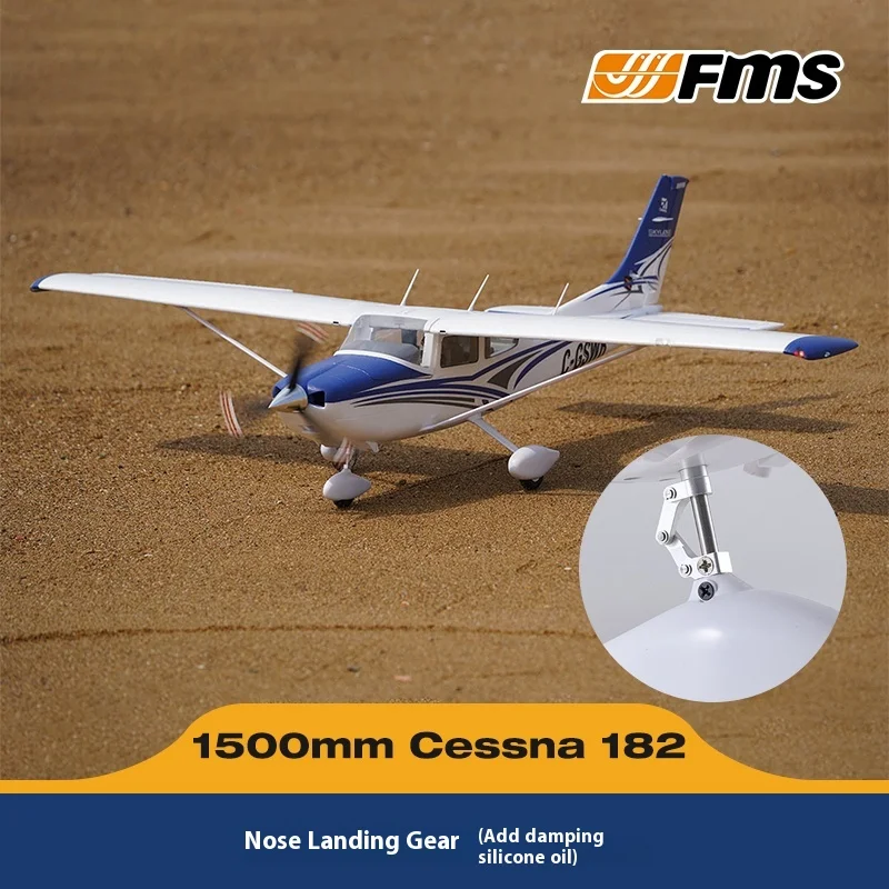 Fms Proportional Simulation Of 1500mm Cessna 182 Trainer Aircraft With Land Sea Switching Remote Control Fixed Wing Aircraft