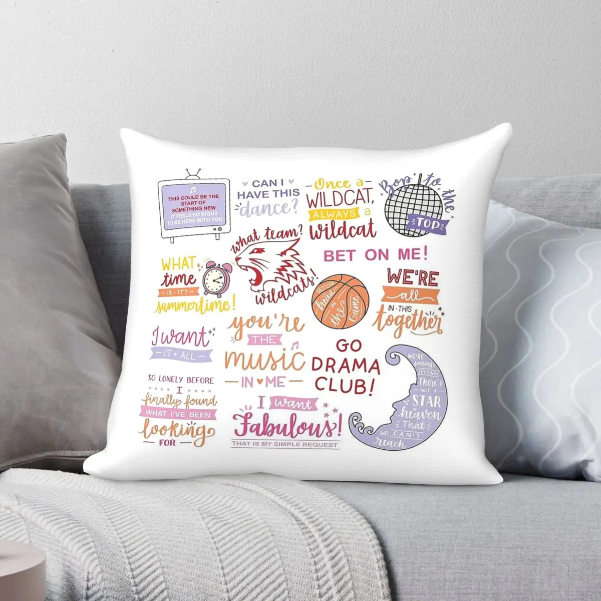 High School Musical Zac Efron Square Pillowcase Polyester Linen Velvet Printed Zip Decor Home Cushion Cover