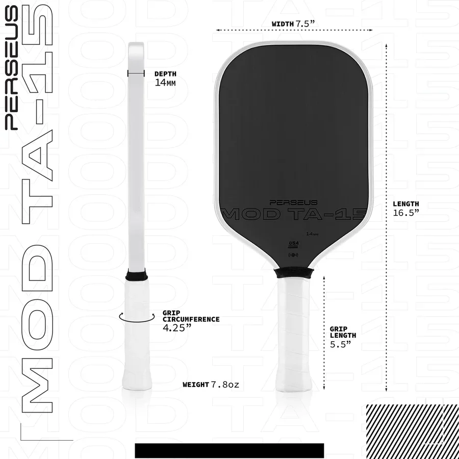 Pickleball evező Szénrúd Izomrost Vízhozam TA-15 14MM, pickleball paddles Lépesméz Csutka, professzionális pickleball Ribillió USAPA Tudomásul szolgál