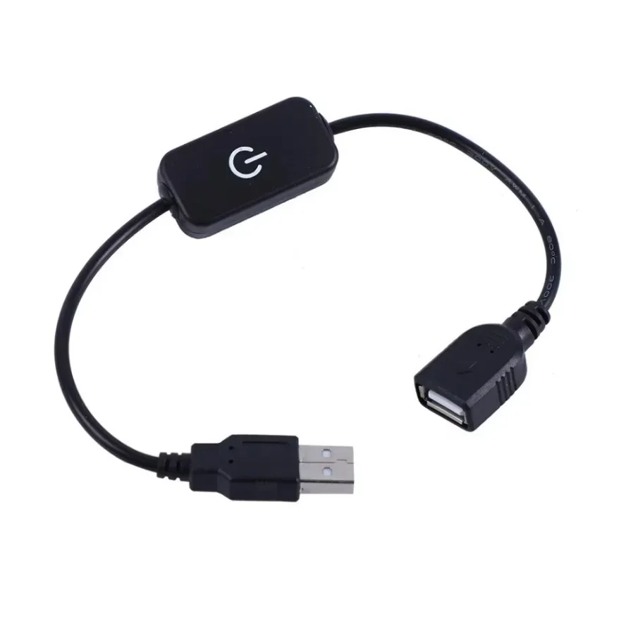 5 فولت USB مقبض باهتة التبديل USB أنثى إلى ذكر تمديد الحبل مع الروتاري على قبالة تحكم LED أضواء شرائط ليلة ضوء لمبة