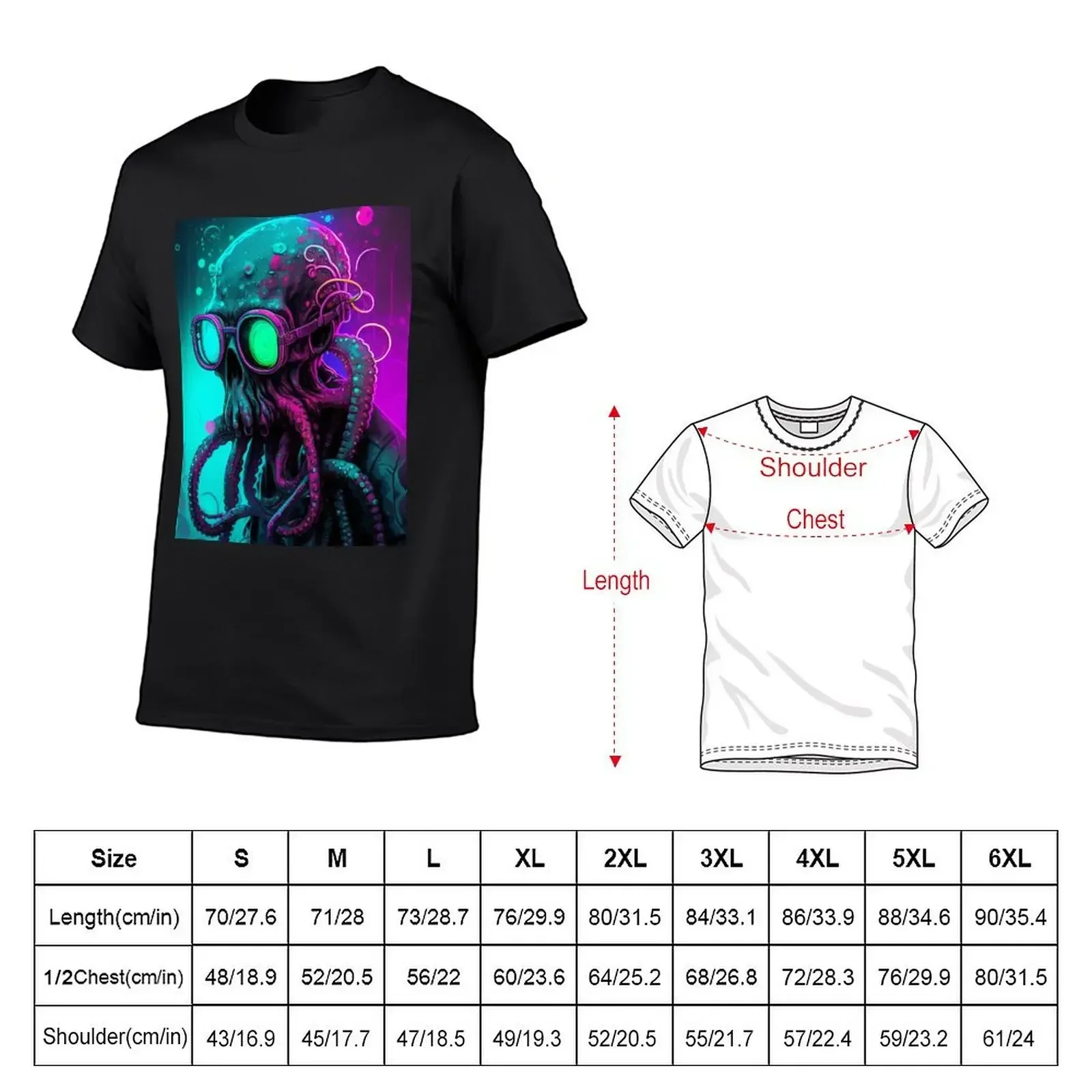 Octopus Neon Vaporwave Urbanstyle T-Shirt shirts graphic tees tops clothes for men