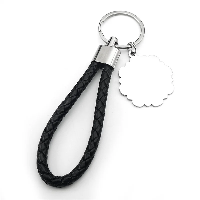 Kép 4: Mandala virágos bel Élet Rozsdaálló Acél Maszlag stramonium keychain számára Nők Ezüst színben keyholder ékszer ajándékok